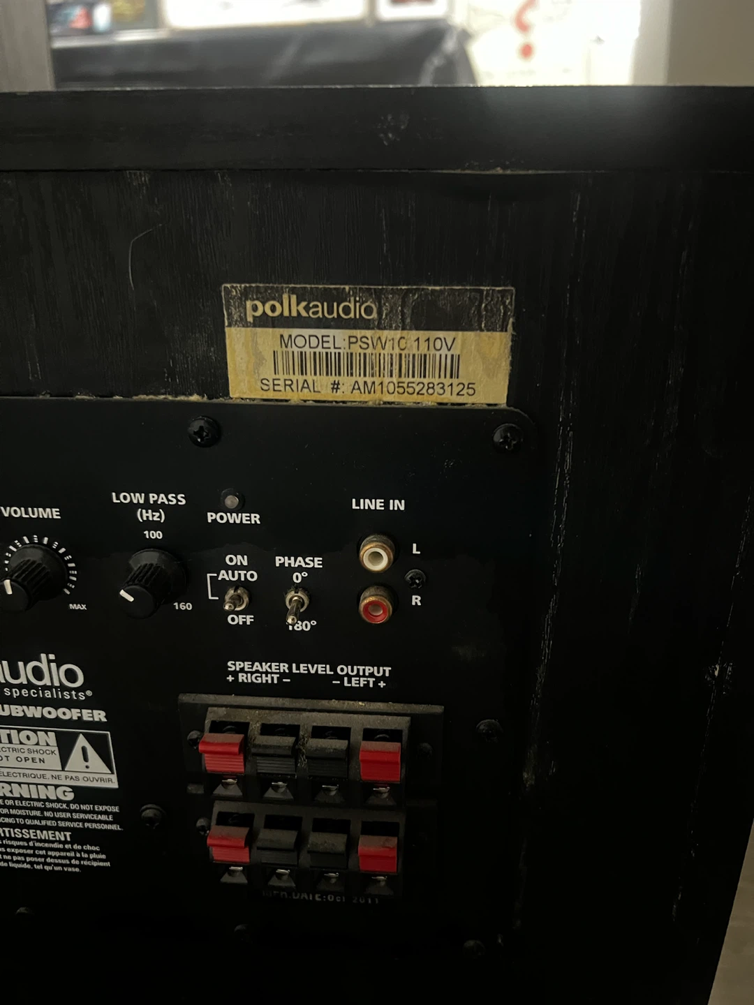 Polk Audio PSW10 Subwoofer - photo 3