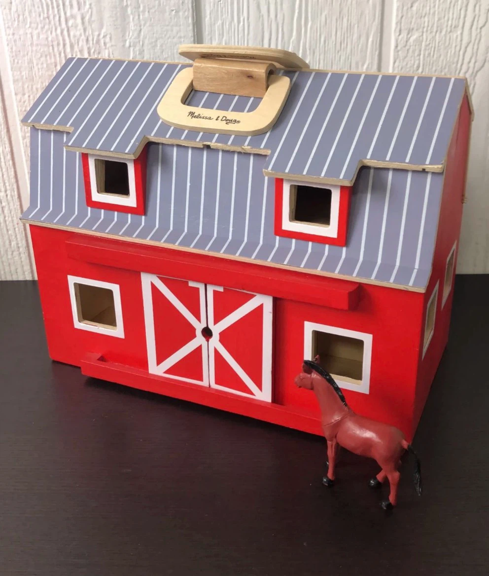 Melissa & Doug Fold & Go Barn Toy Set