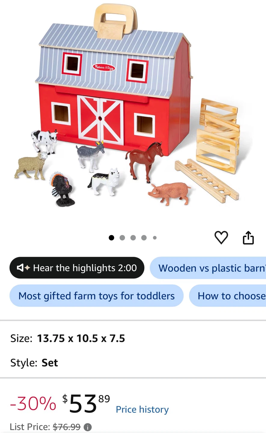Melissa & Doug Fold & Go Barn Toy Set - photo 2