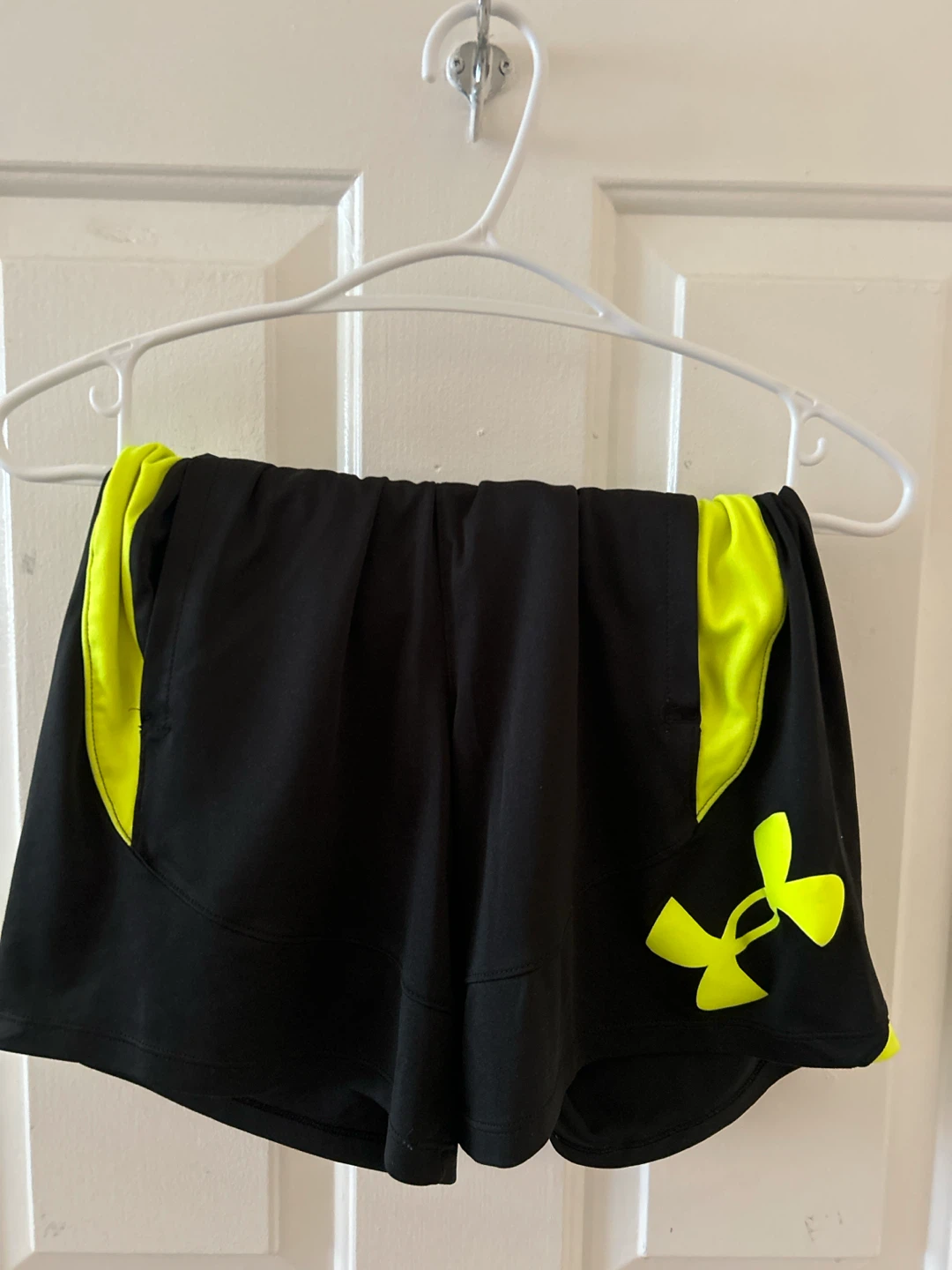 Under Armour Black & Yellow Running Shorts