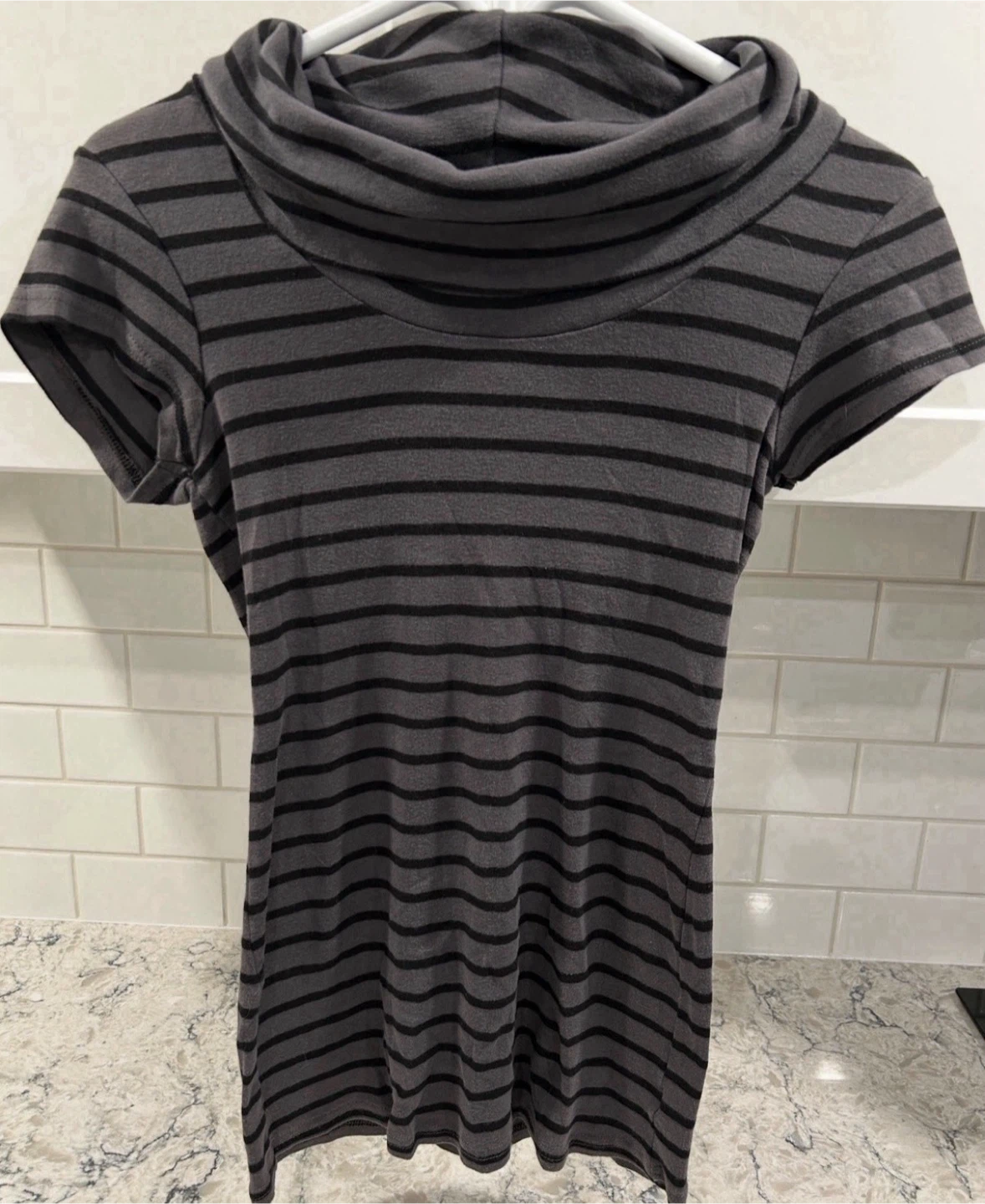 Women’s Melissa Brand Dressy Casual Striped Cowl Neck Shirt