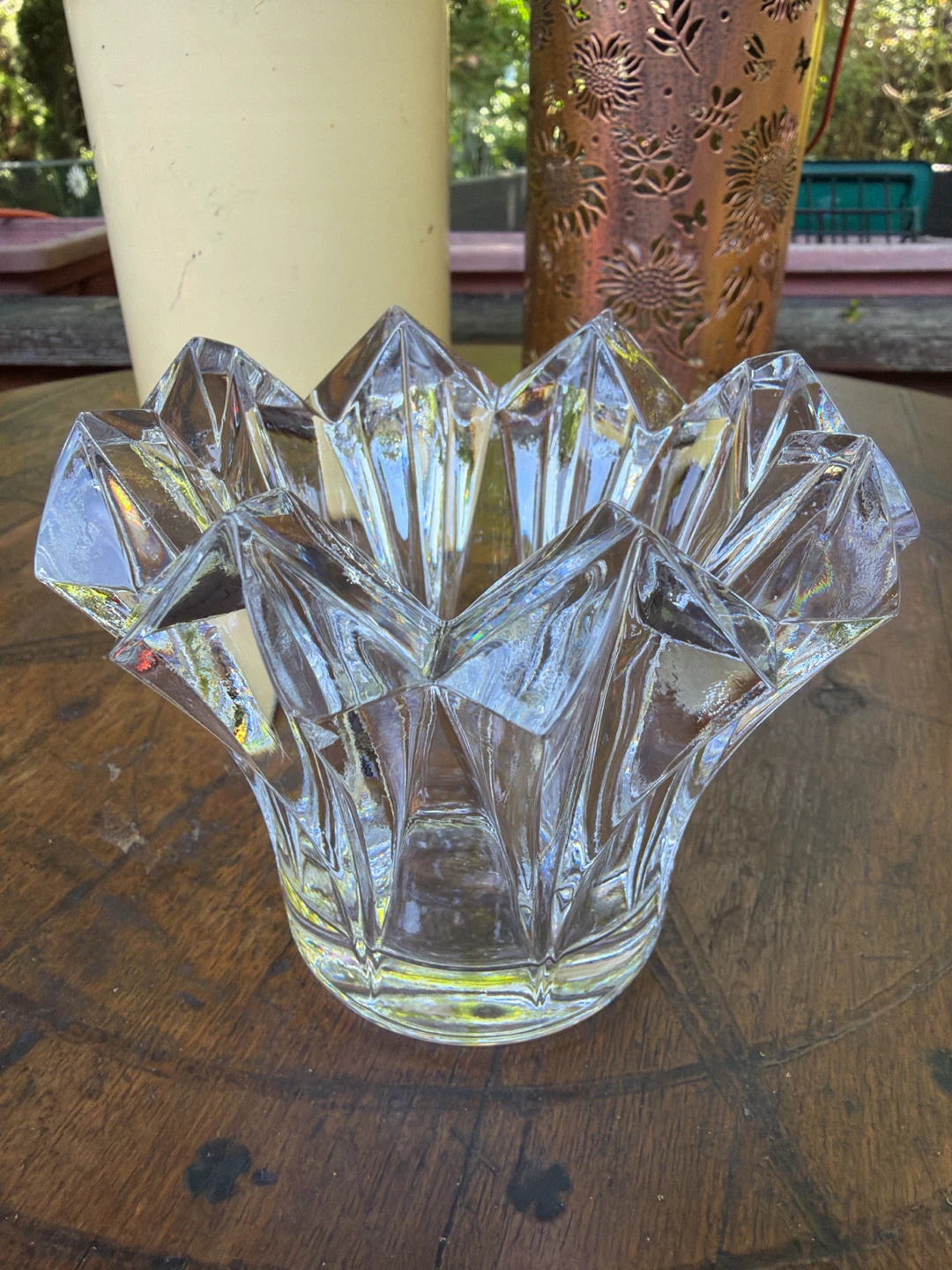 Mikasa Skyline Clear Lead Crystal Votive Holder