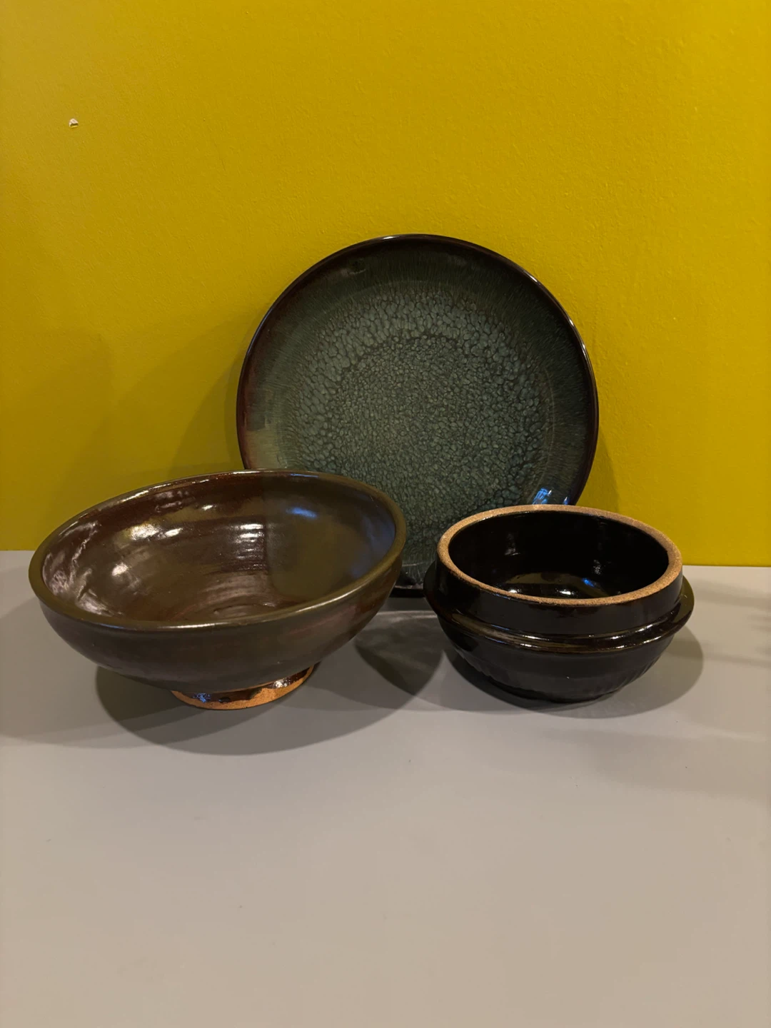 Ceramic bowls and plate