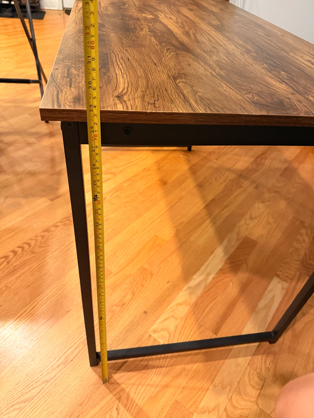 Wood Desk with Black Metal Legs - photo 3
