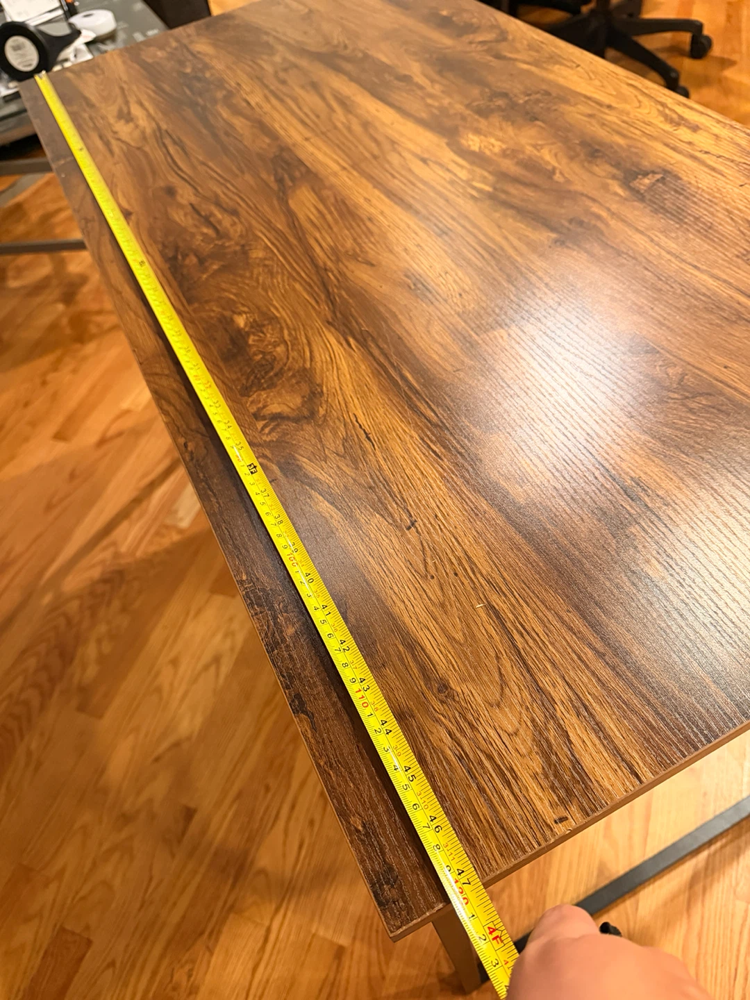 Wood Desk with Black Metal Legs - photo 4