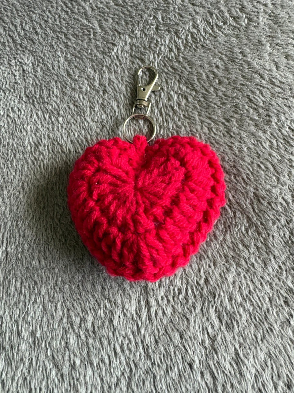 Handmade Crochet Heart Keychain - photo 2