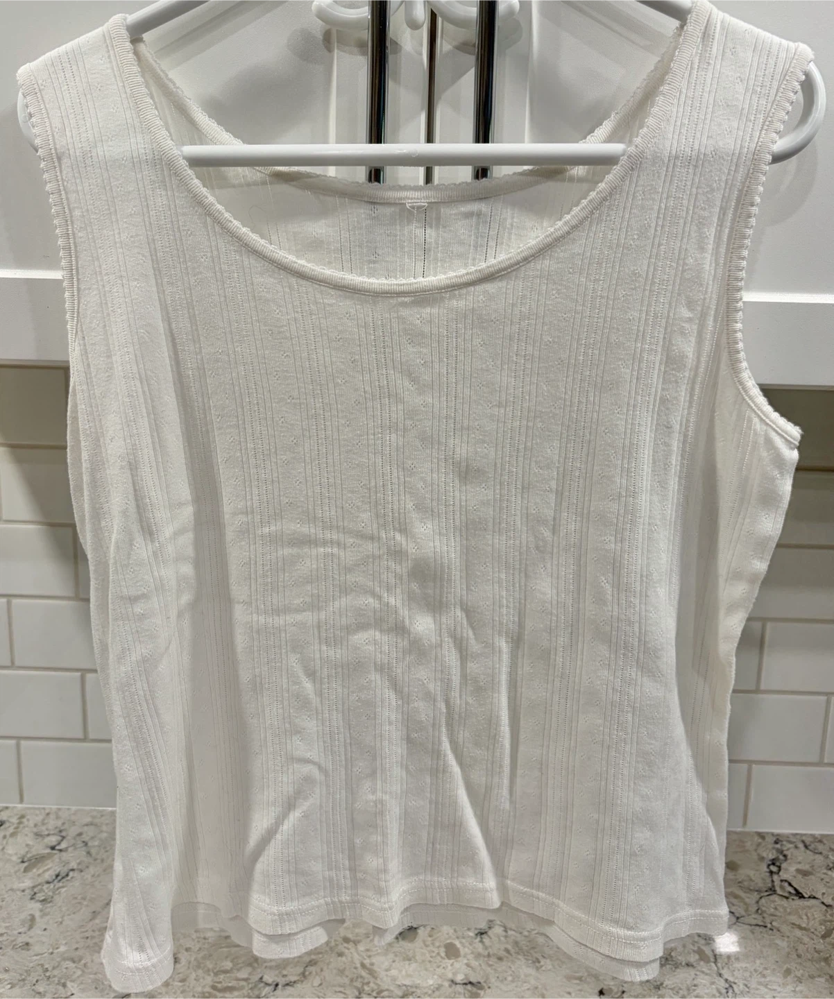Women’s White Ribbed Tank Tops - Set of 2 ($5 each) - photo 2