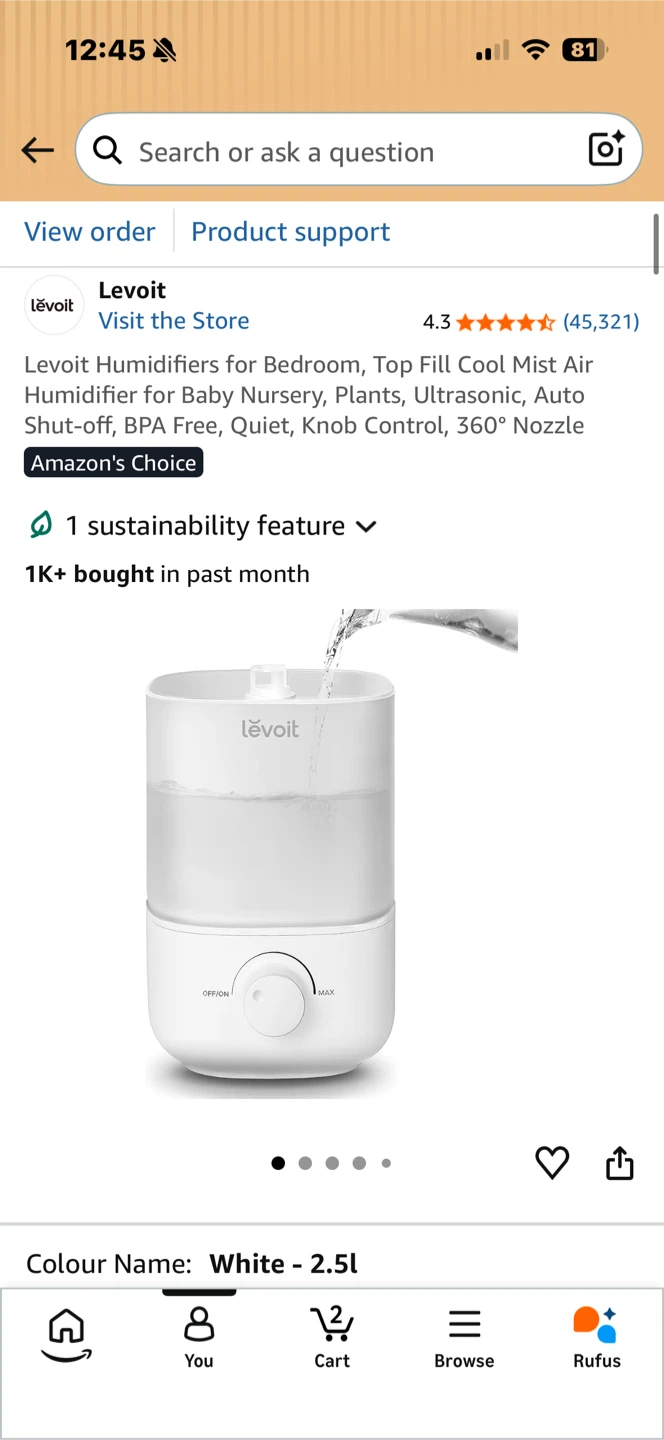 Levoit Humidifier - White