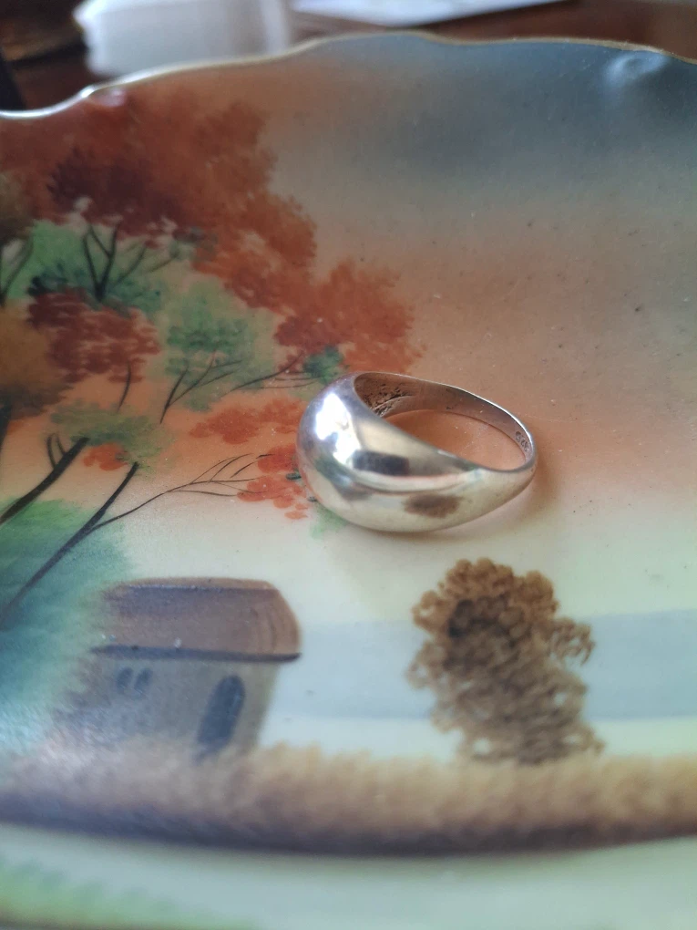 Silver dome ring (stamped 925) - photo 2