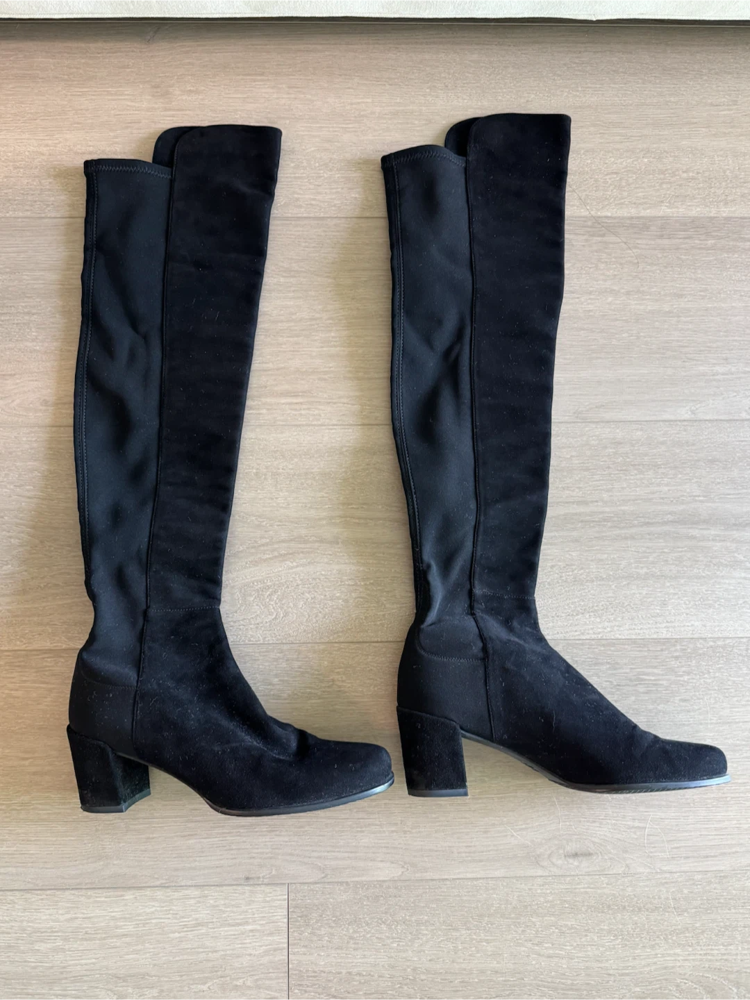 Stuart Weitzman Black Suede Over-the-Knee Boots - Size 8.5 - photo 2
