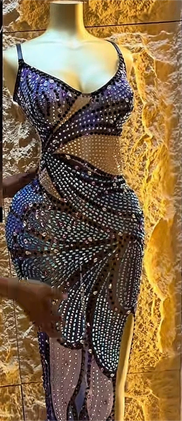 Women's Sparkly Sequin Evening Dress
