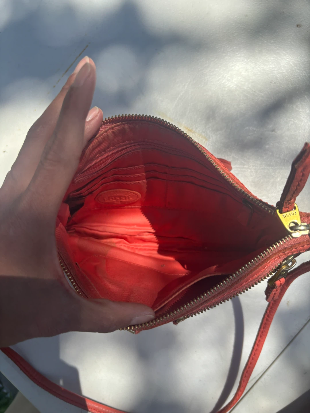 Fossil Coral Leather Clutch/Crossbody Bag - photo 3