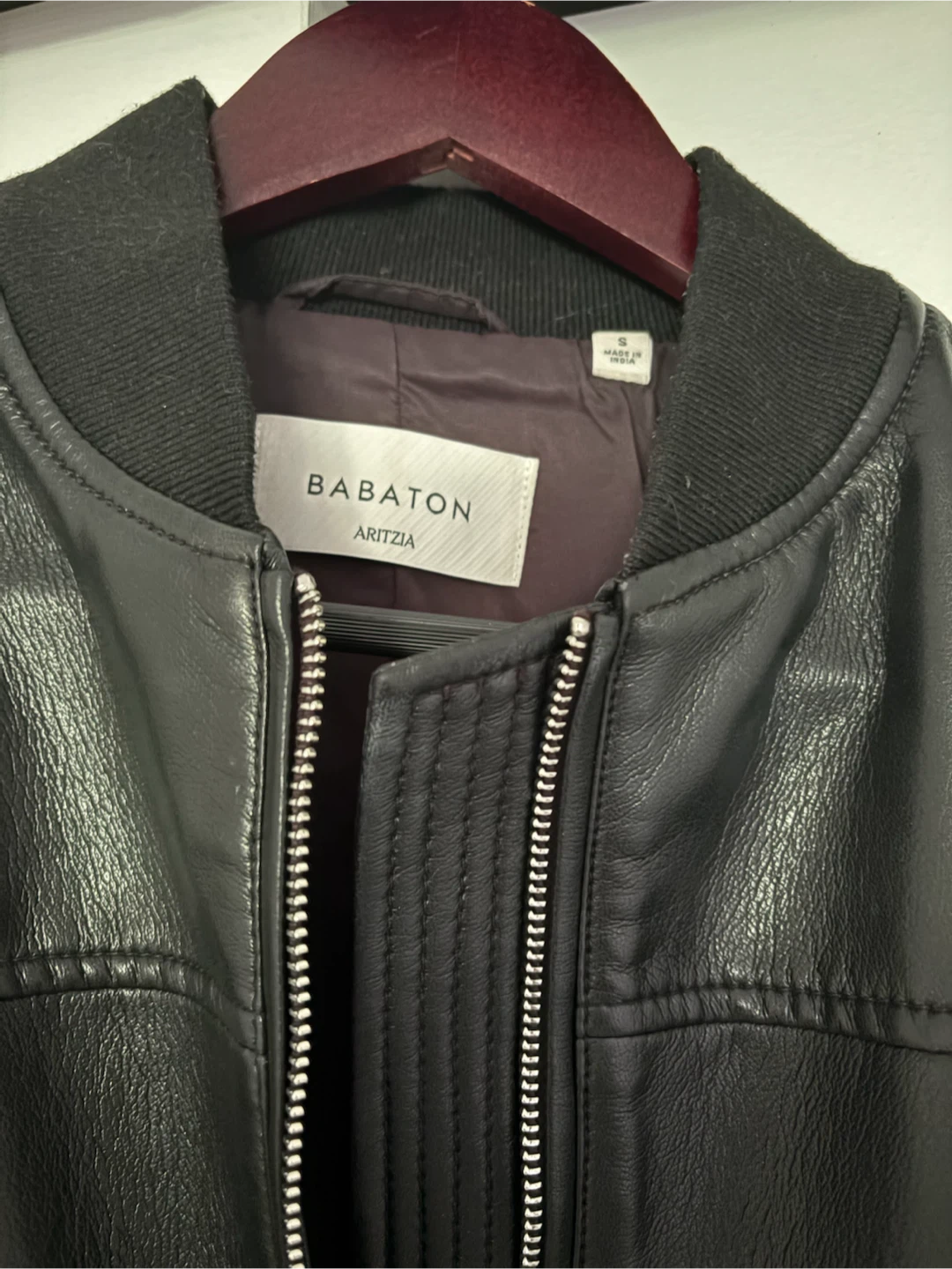 Babaton Faux Leather Bomber Jacket - photo 2