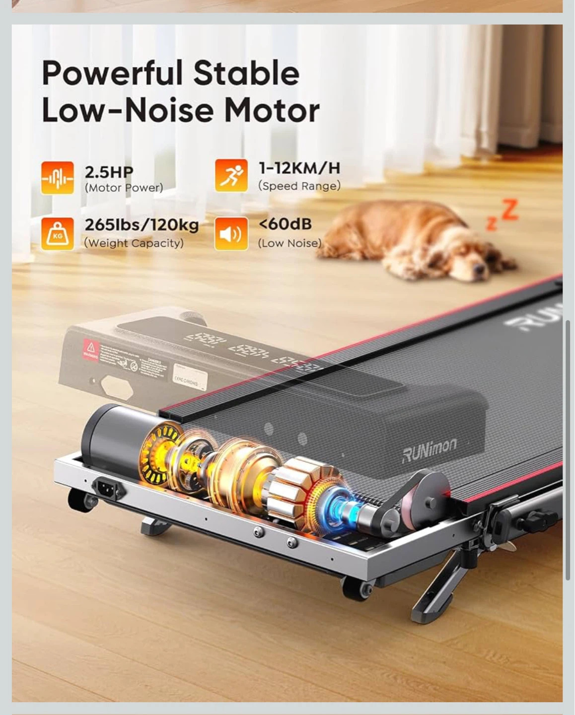 RUNimou 6-in-1 Walking Pad Treadmill - photo 2