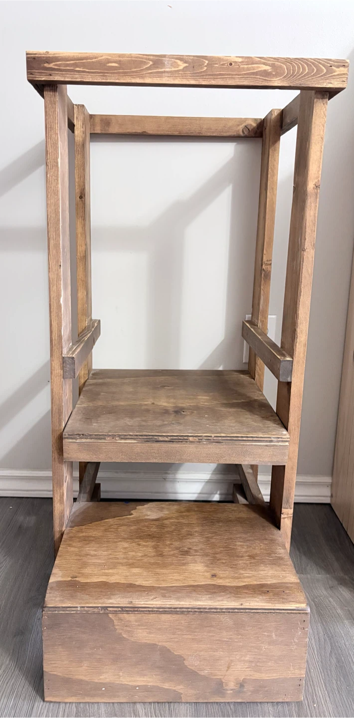 Wooden Kids Kitchen Step Stool