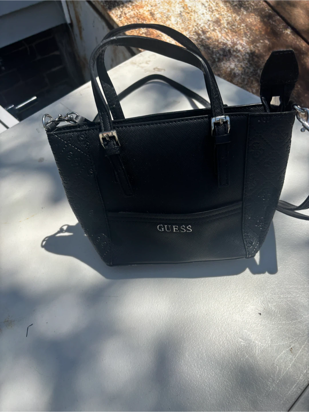 Black Guess Tote Bag