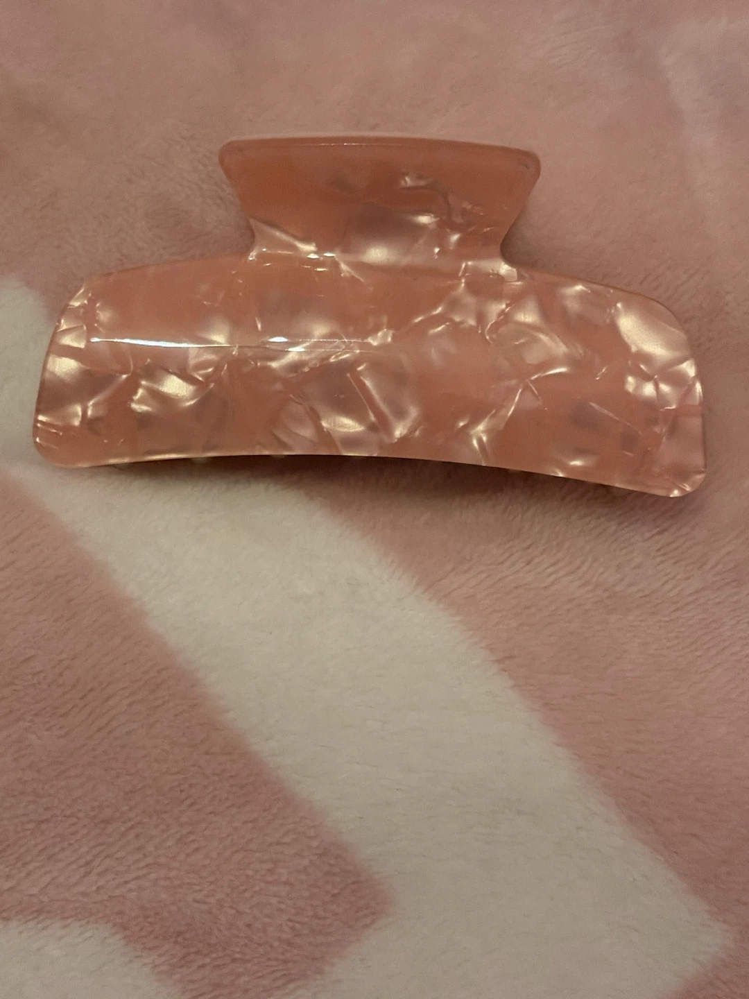 Pink Marble Claw Clip Hair Accessory