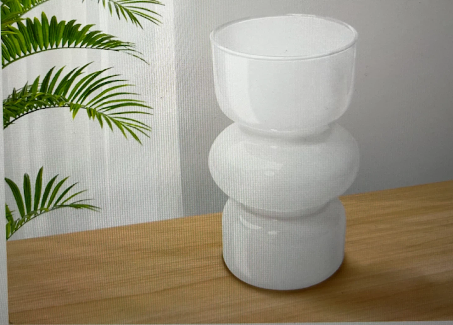White Glass Vase - 2 Pack - photo 2