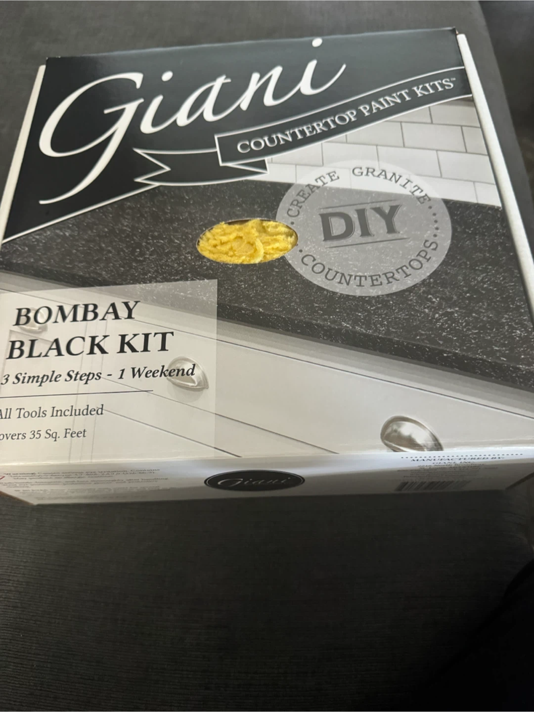 Giani Bombay Black Countertop Paint Kit new