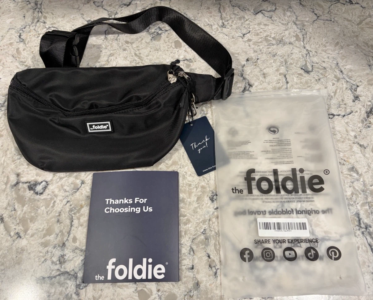 The Foldie RFID Safe Anti-Theft Crossbody Travel Bag/Waist Pack