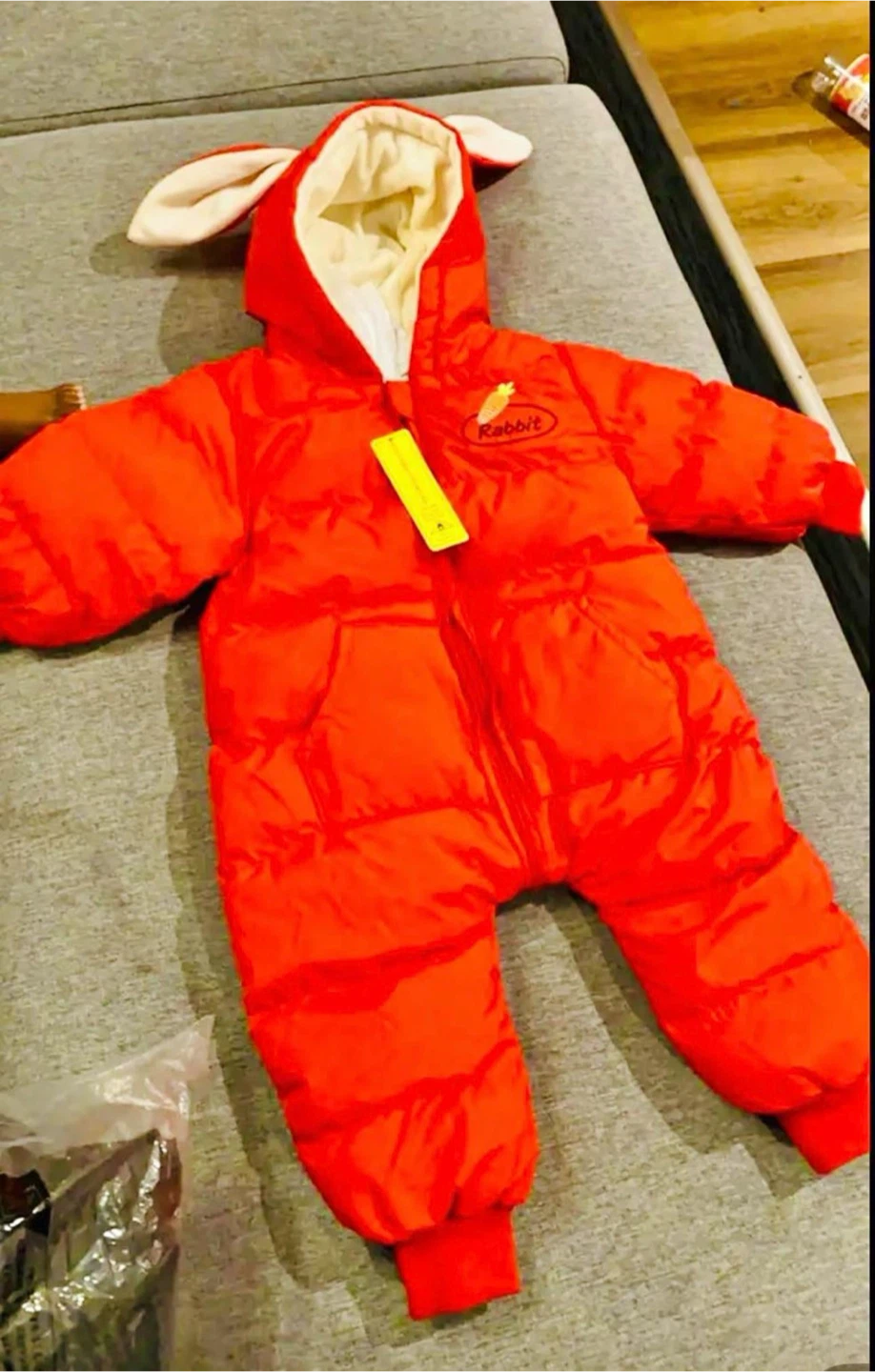Kids' Rabbit Hooded Snowsuit