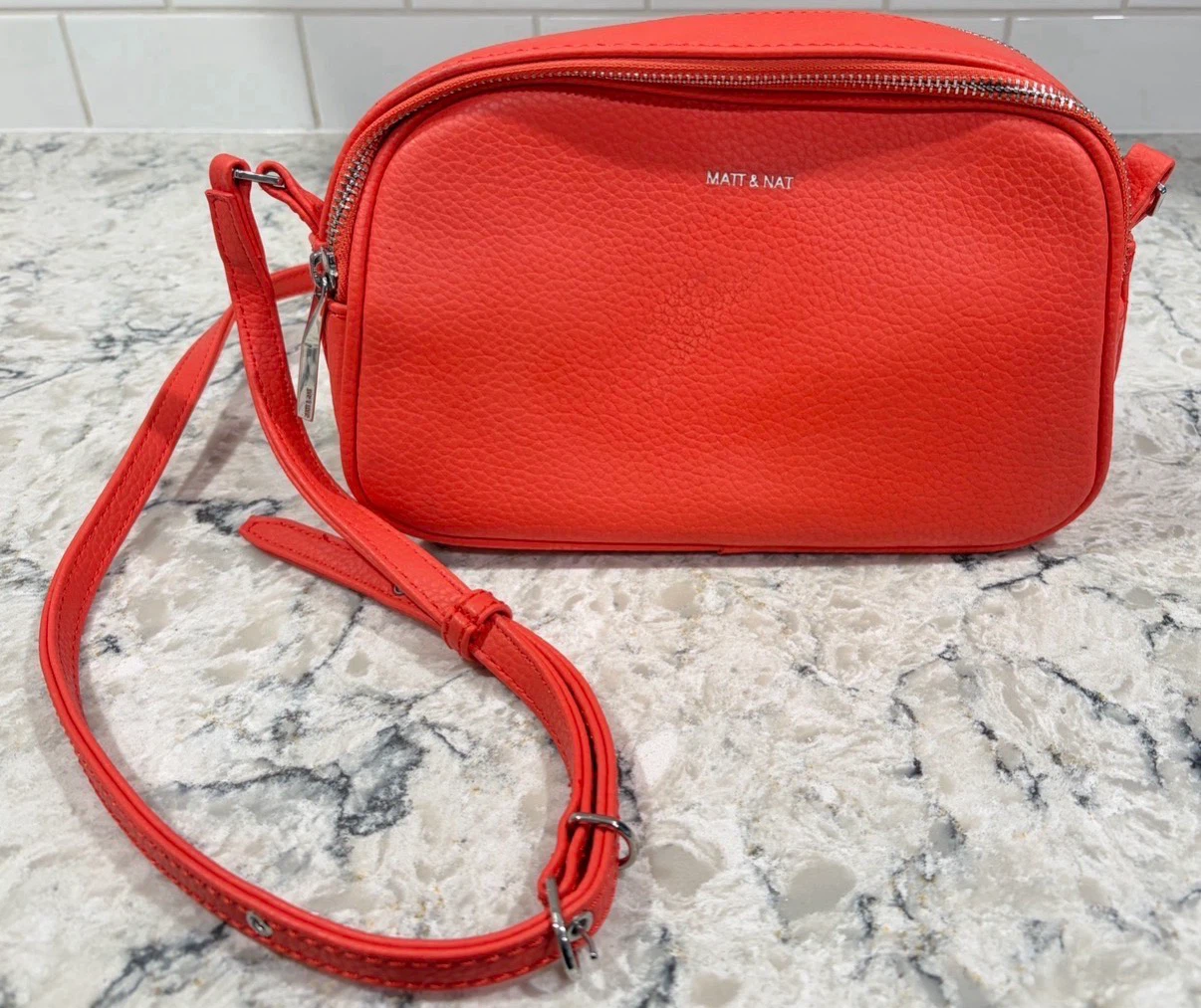 Womens Matt & Nat Coral Vegan Leather Crossbody Purse
