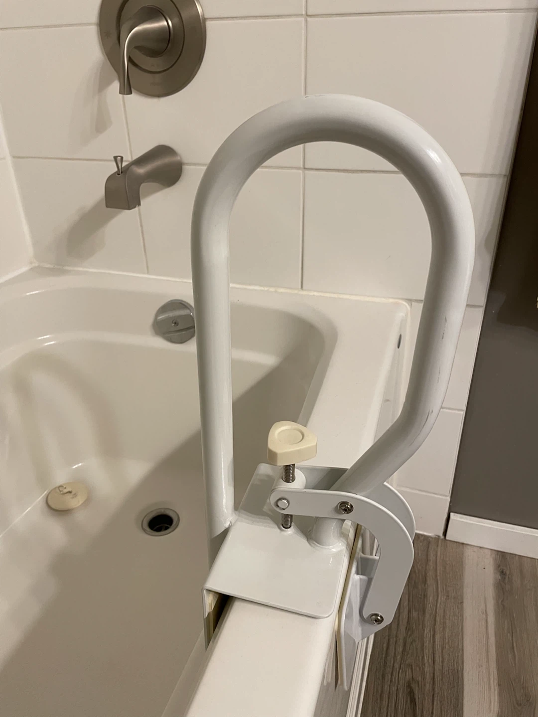 White Bathtub Grab Bar