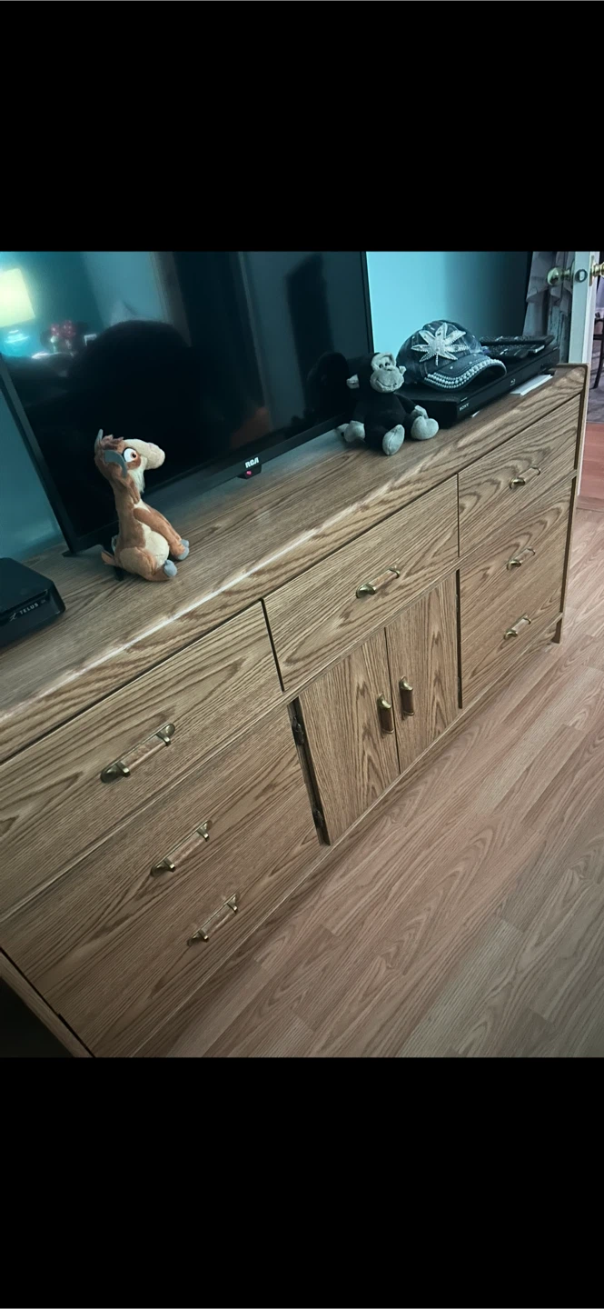 Dark Brown Wooden Bed Frame