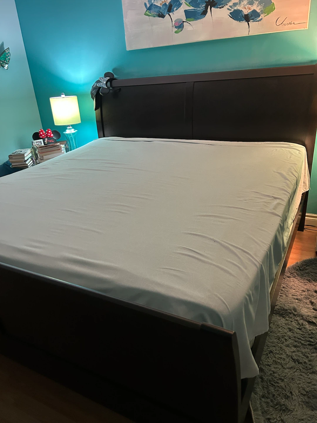 Dark Brown Wooden Bed Frame - photo 3
