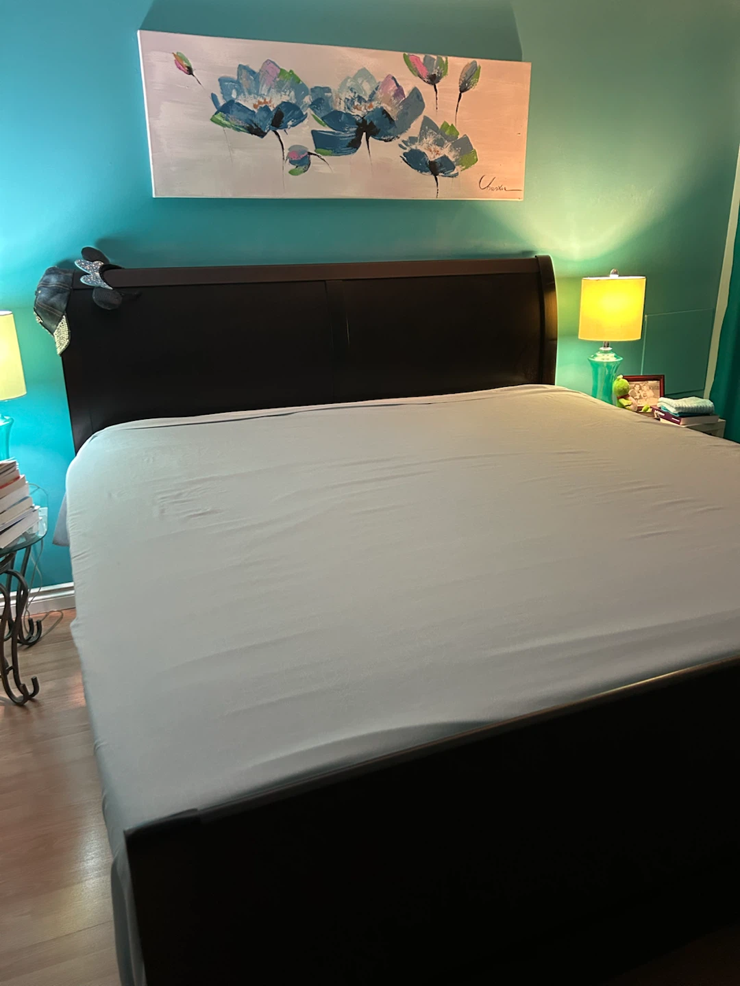 Dark Brown Wooden Bed Frame - photo 4