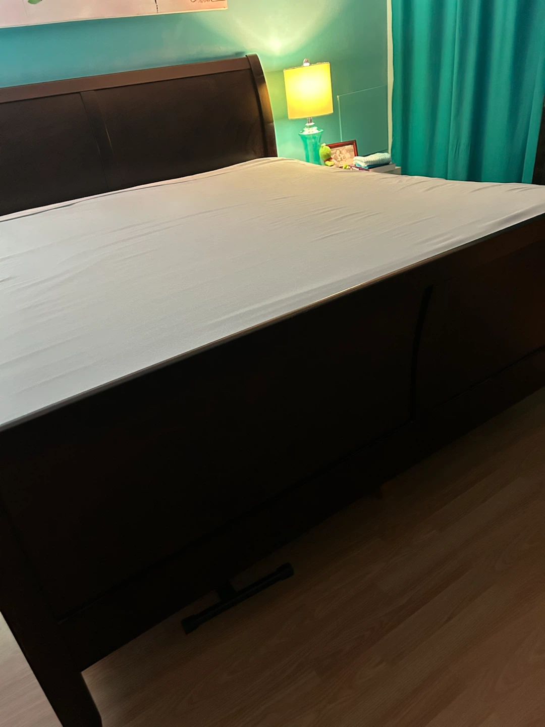 Dark Brown Wooden Bed Frame - photo 5