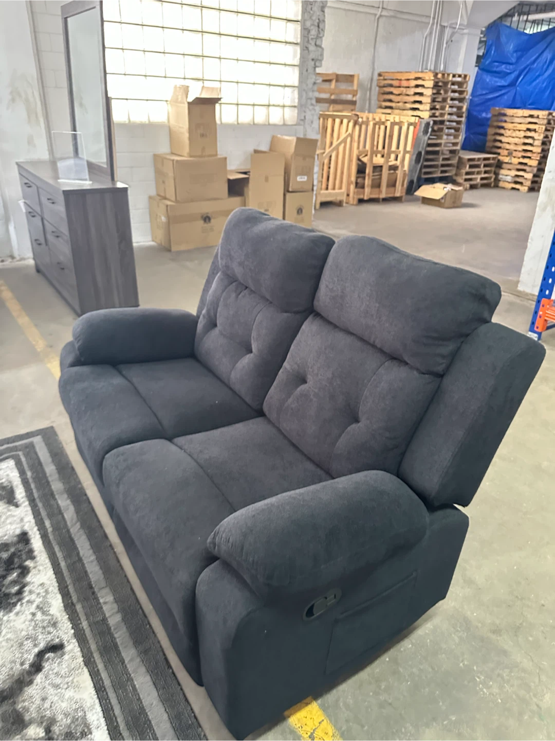 Dark Gray Reclining Sofa & loveseat - photo 2