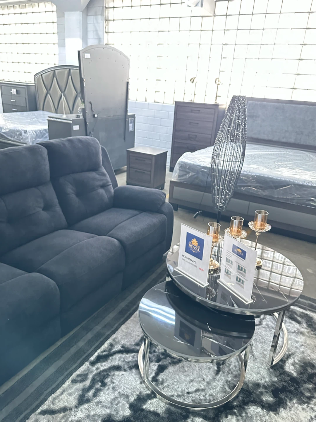 Dark Gray Reclining Sofa & loveseat - photo 3