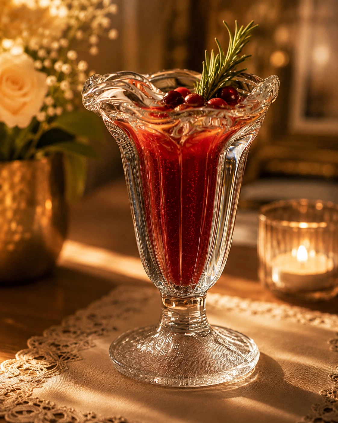 Set of 6 Clear Glass Sundae Glasses. Price for each
