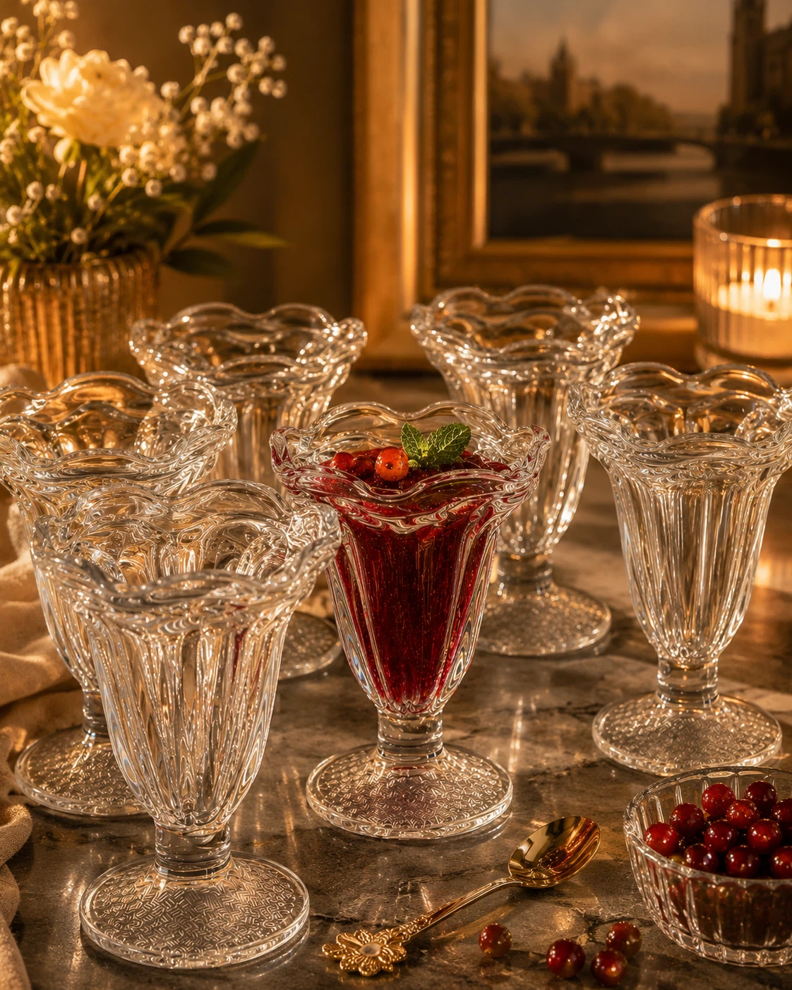 Set of 6 Clear Glass Sundae Glasses. Price for each - photo 4