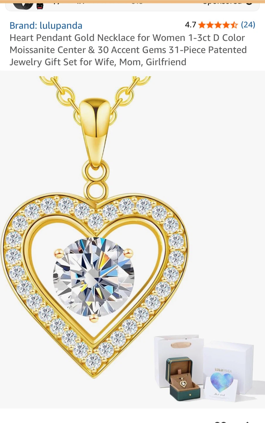 Lulupanda 18K Gold Heart Pendant Necklace