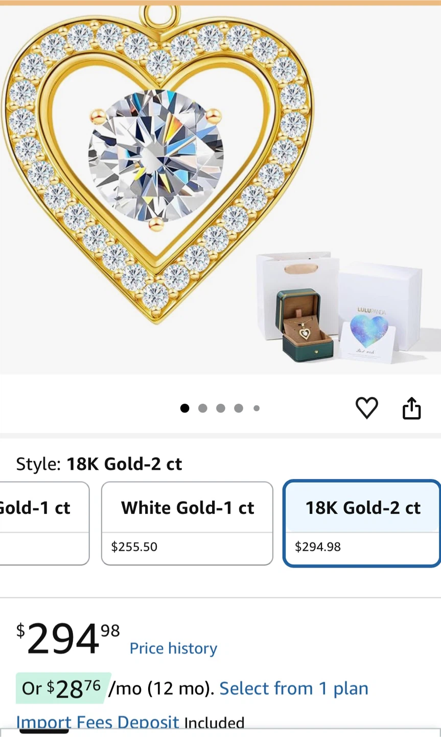 Lulupanda 18K Gold Heart Pendant Necklace - photo 2