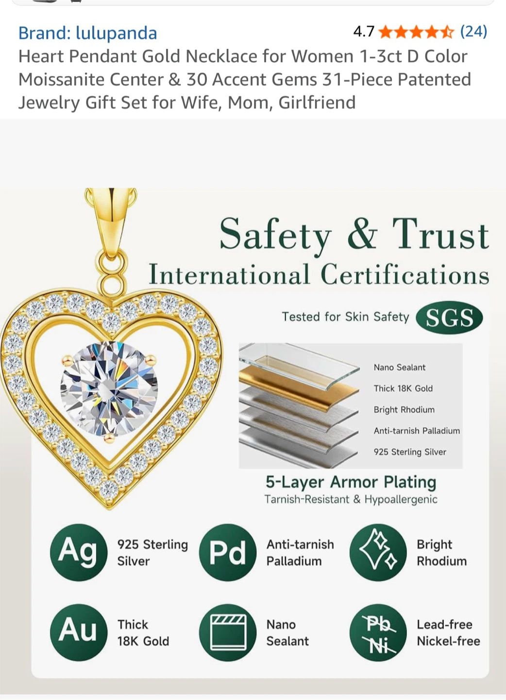 Lulupanda 18K Gold Heart Pendant Necklace - photo 5