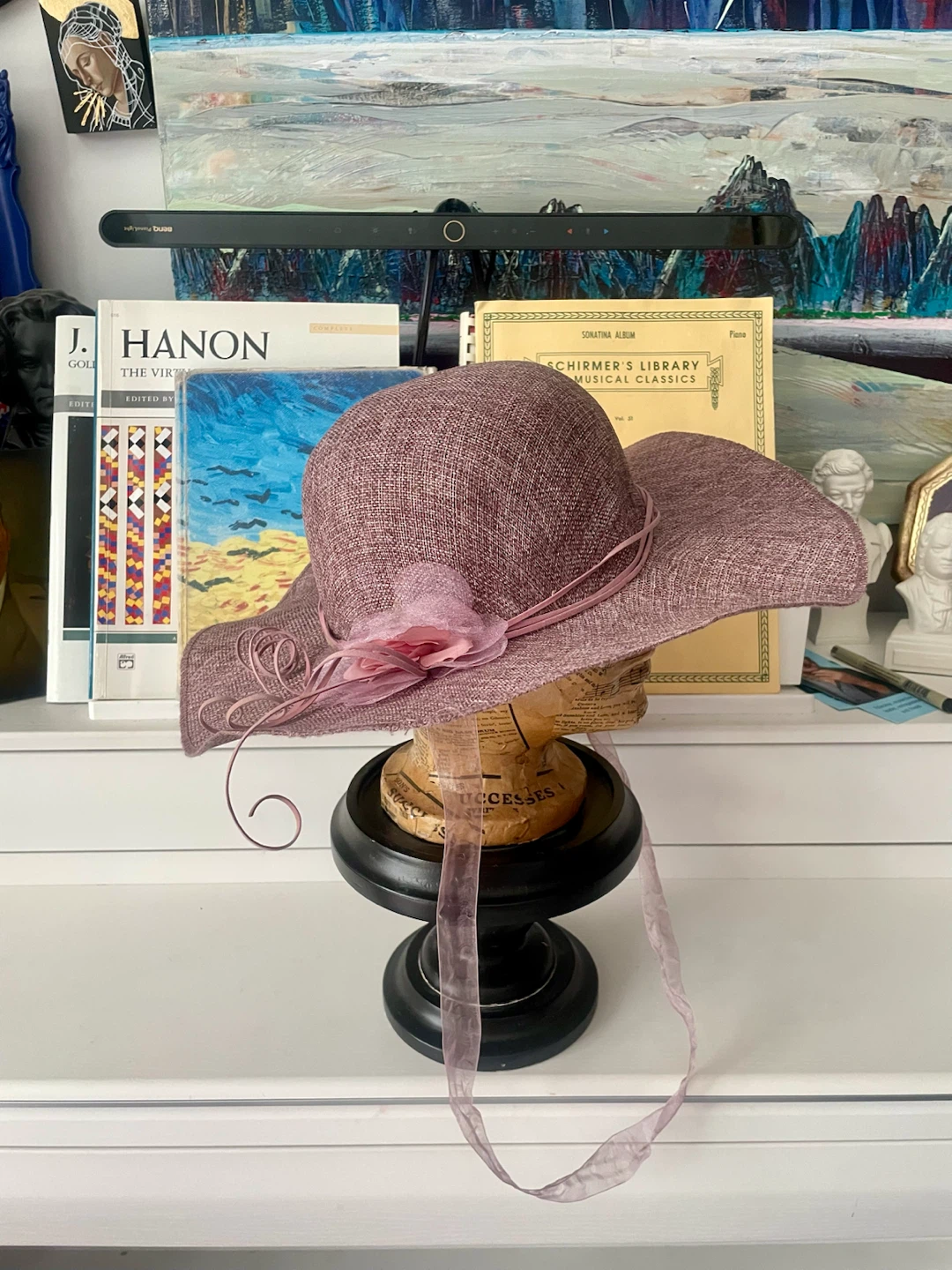 Elegant Silk-Blend Occasion Hat in Mauve - photo 2