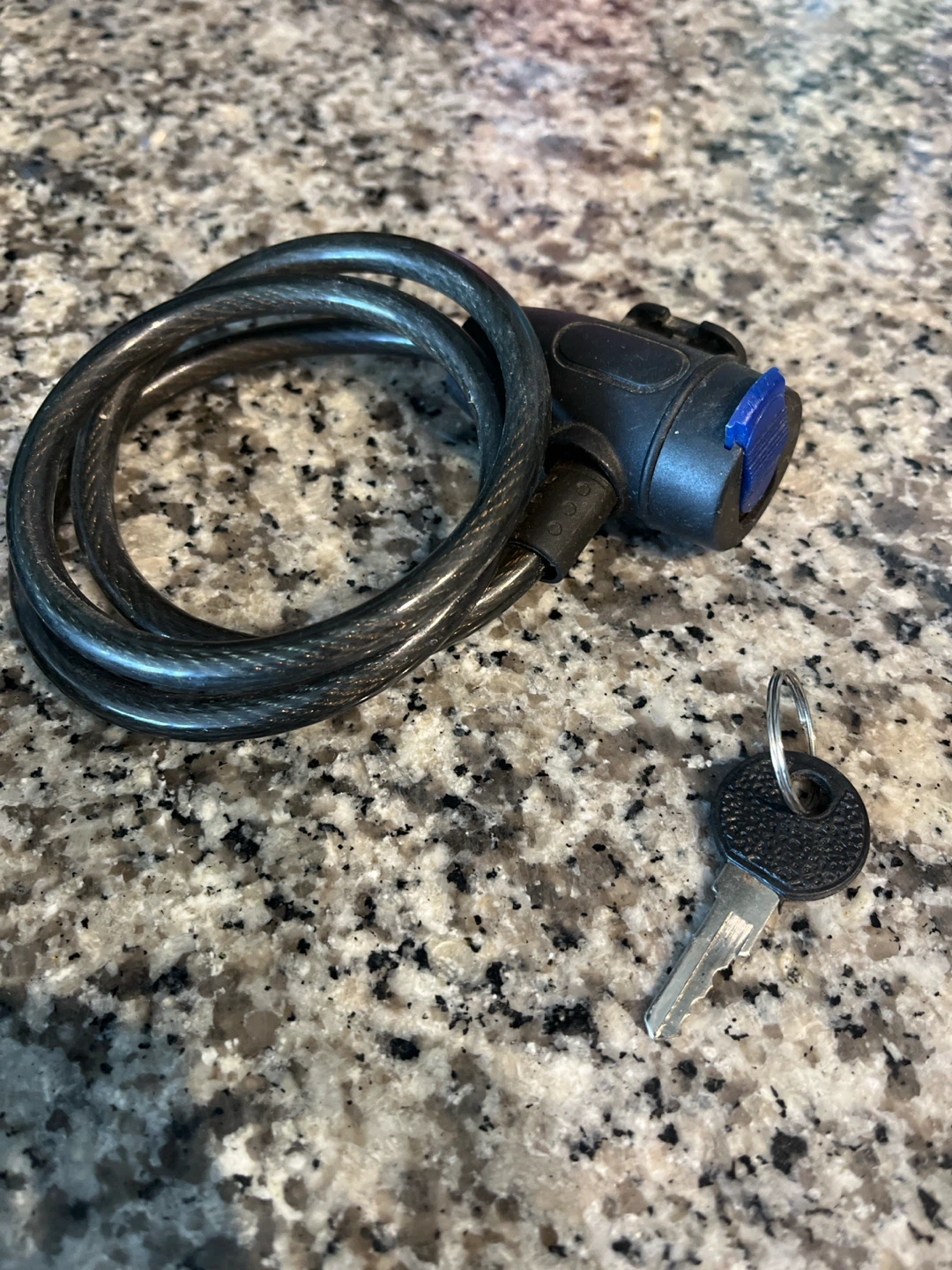 Black Cable Bike Lock with Keys