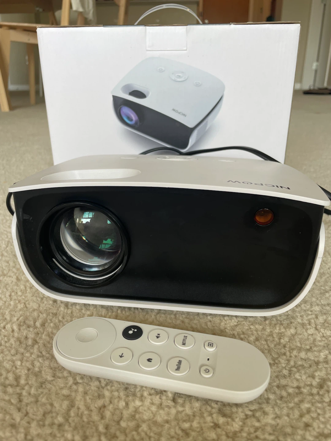 Projector with original packaging and accessories
