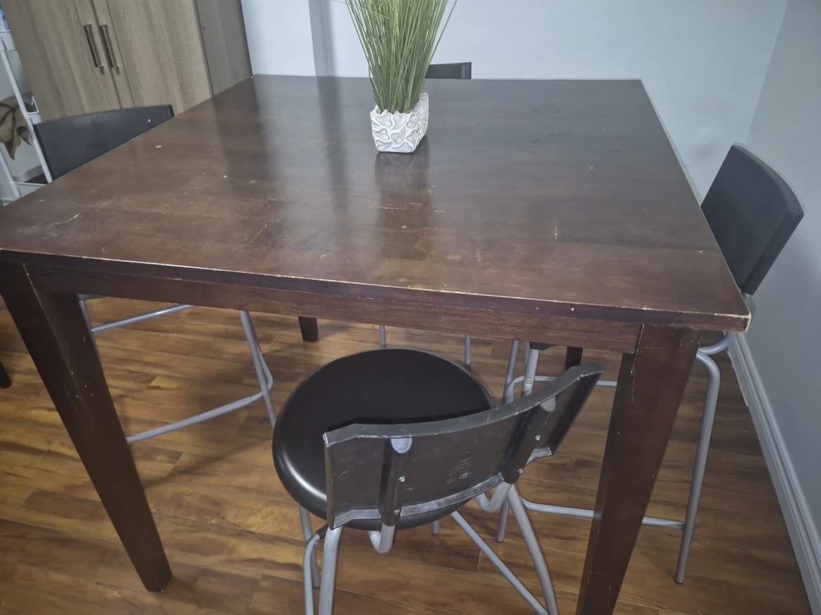 MOVING SALE ‼️ Dark Wood Table and Chairs - photo 3