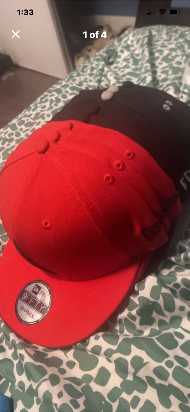 New Era 9FIFTY Snapback Hats (Red & Black)