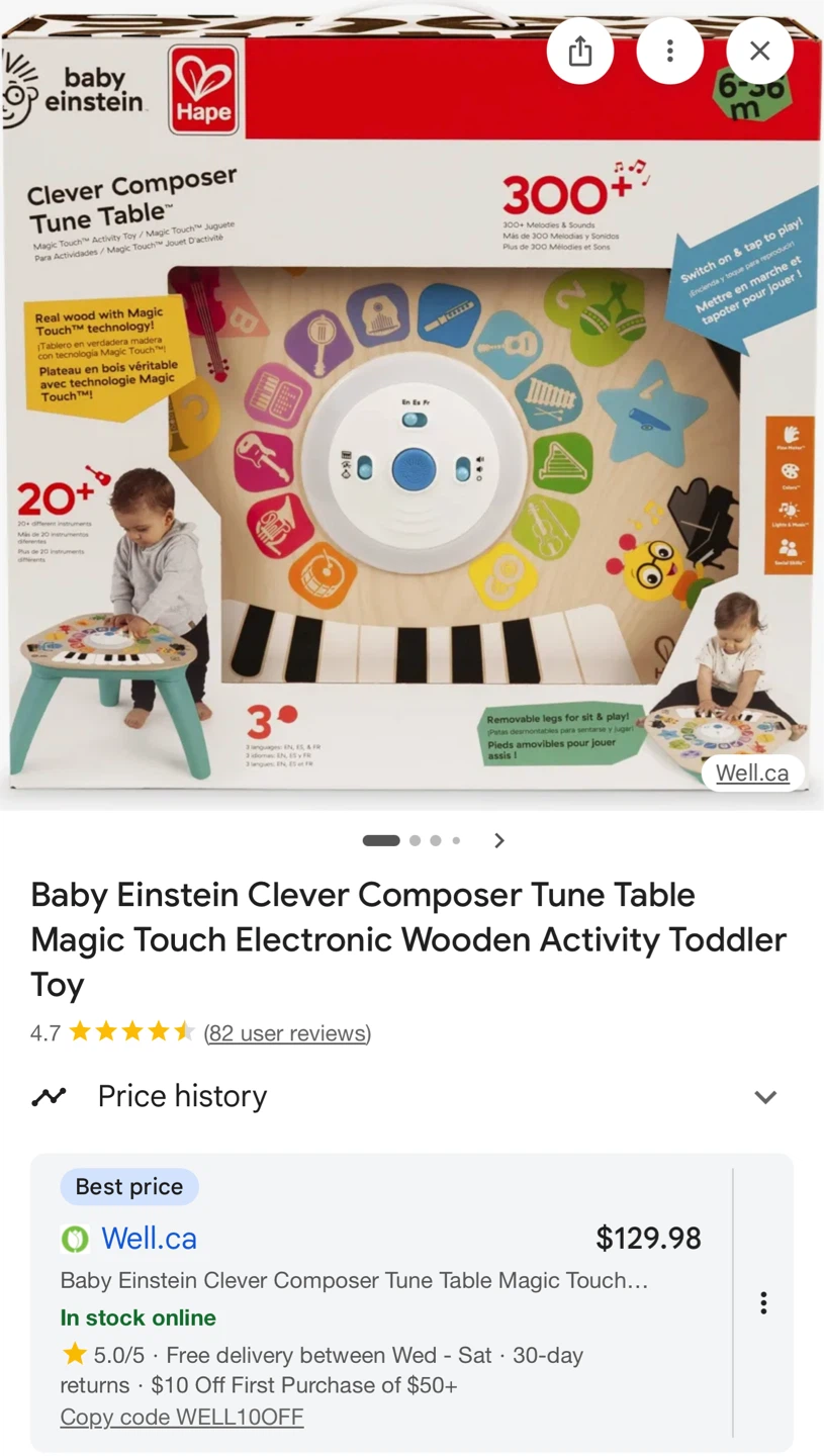Baby Einstein Clever Composer Tune Table - photo 3