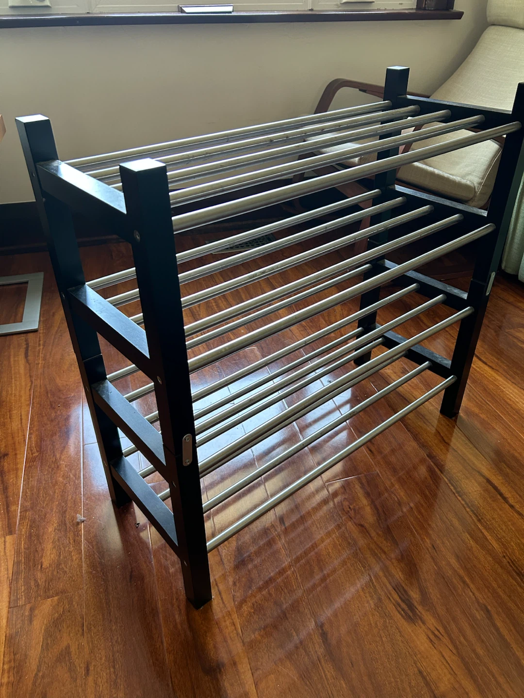 2 units of shoe rack (2-shelf each), black colour