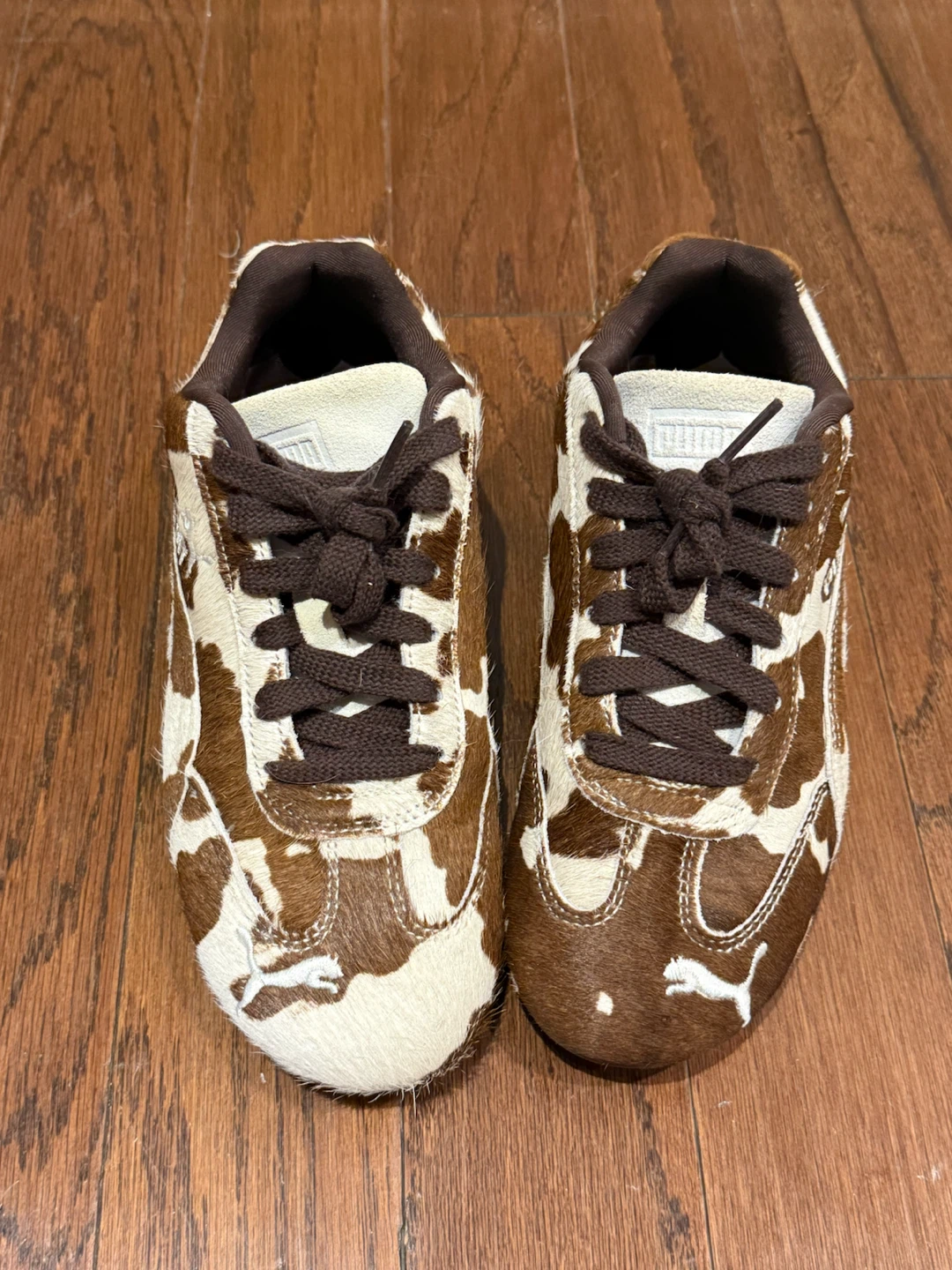 Puma Cow Print Furry Sneakers