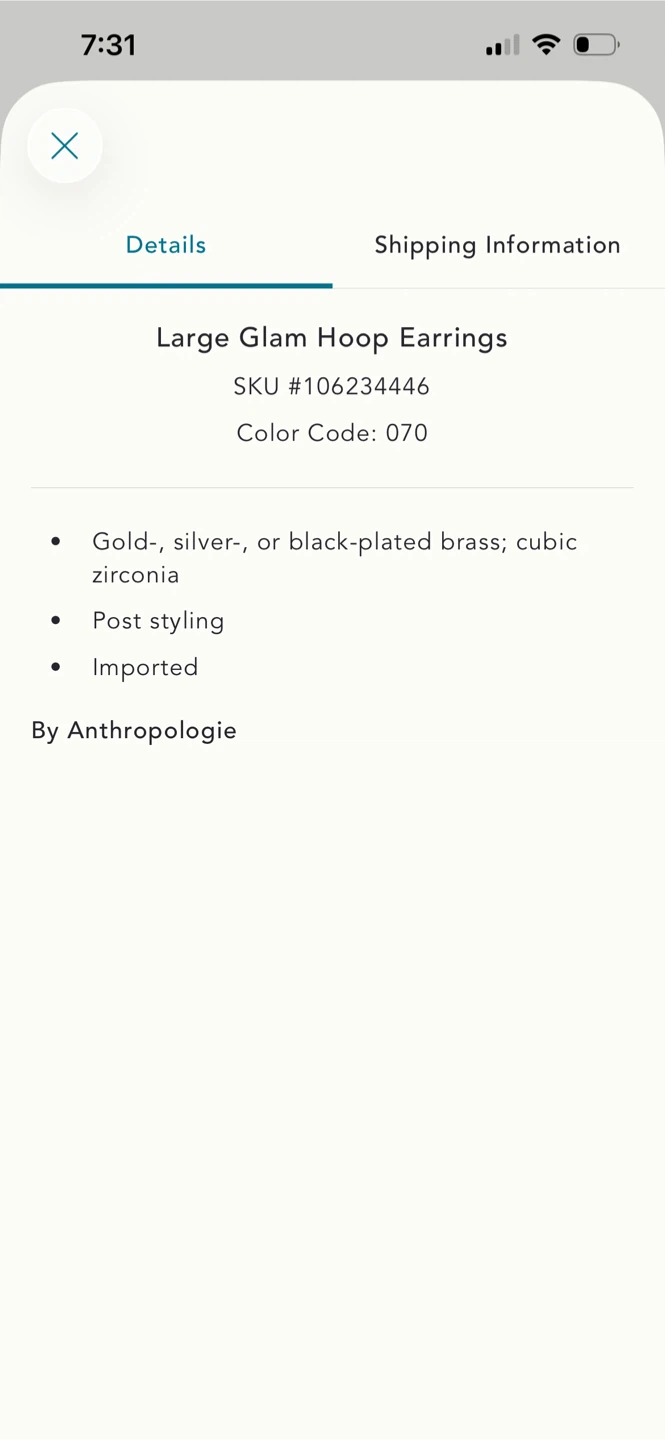 BNWT Anthropologie Large Glam Hoop Earrings - photo 4