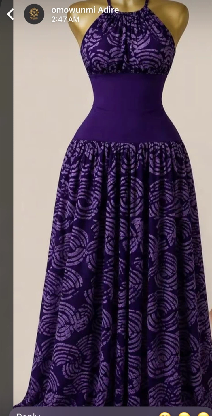 Purple Halter Neck Maxi Dress
