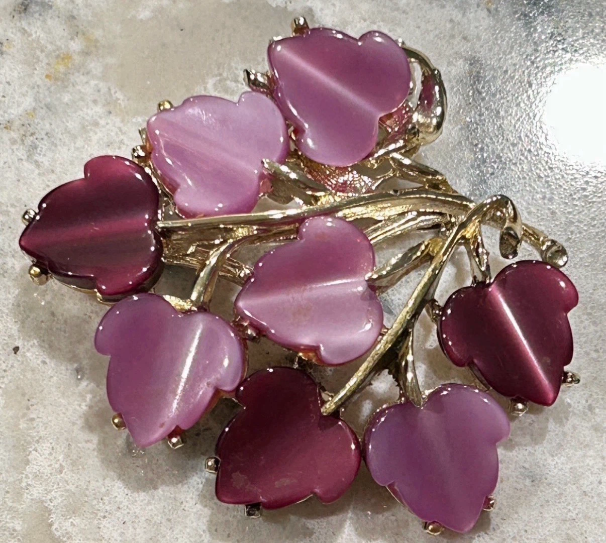 Vintage Purple Floral Brooch/Pin