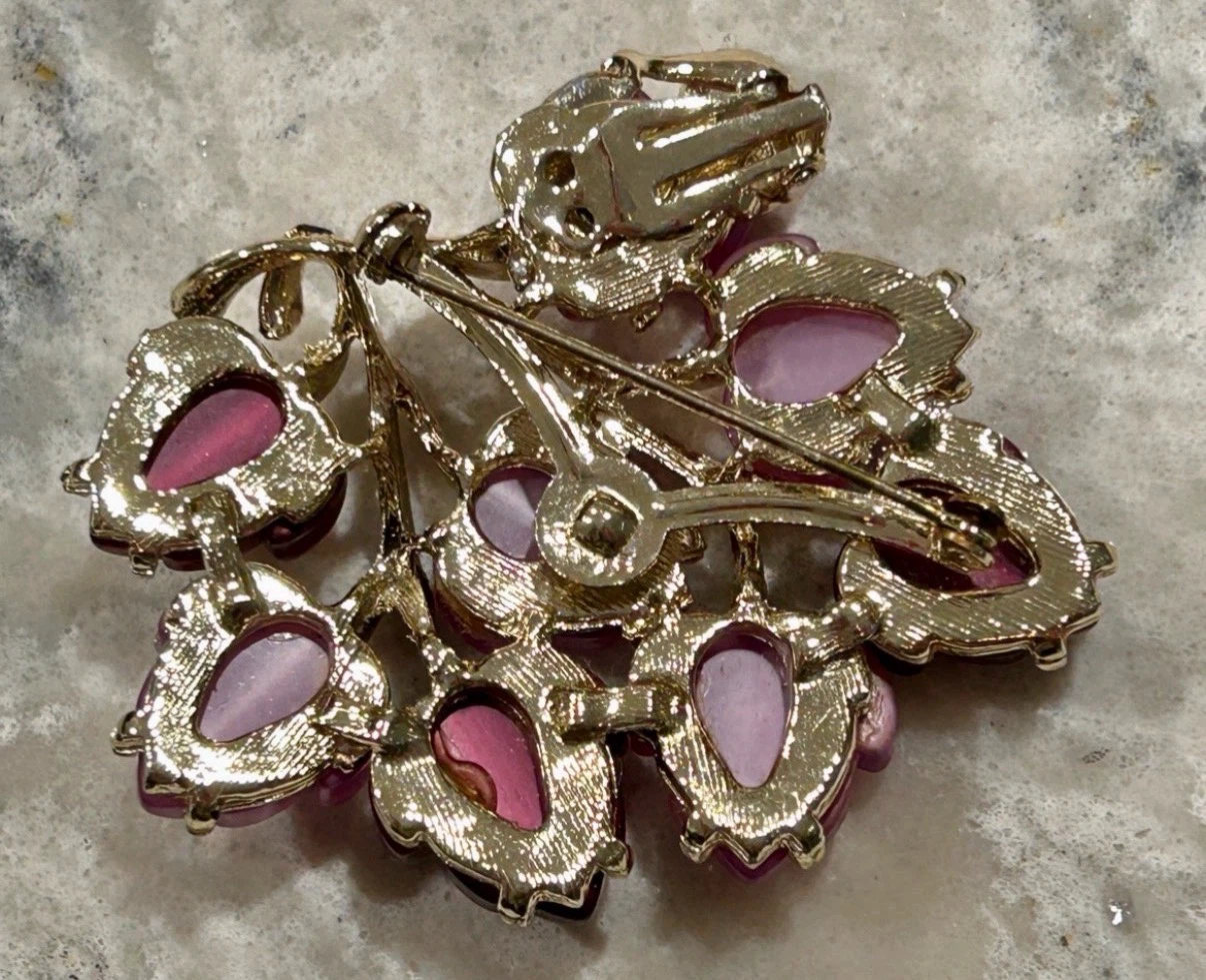 Vintage Purple Floral Brooch/Pin - photo 3
